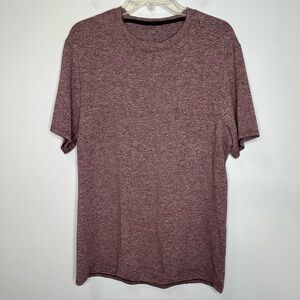 Lululemon Men’s Heathered Burgundy Crew Neck Short Sleeve Tee Shirt M
